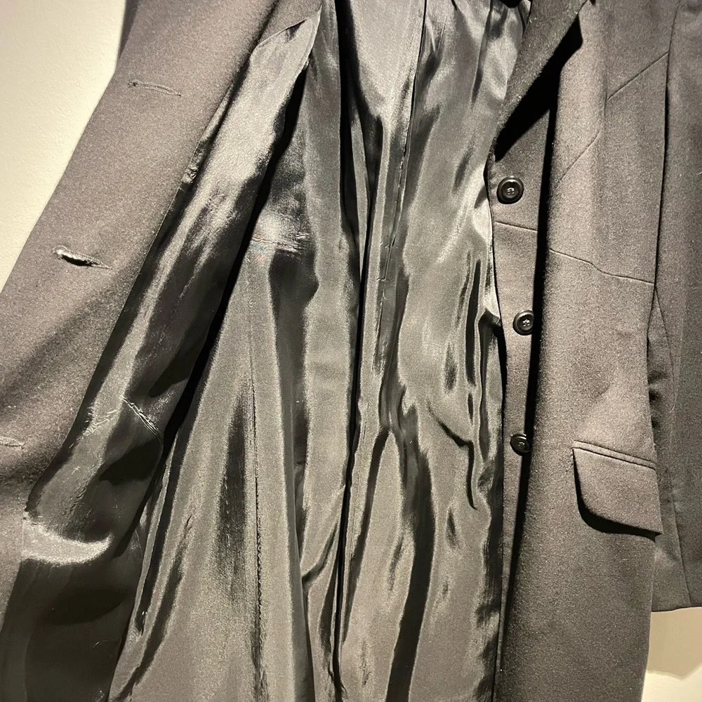 Vintage Black Wool Jacket / Coat from Ports International - Picture 8 of 11